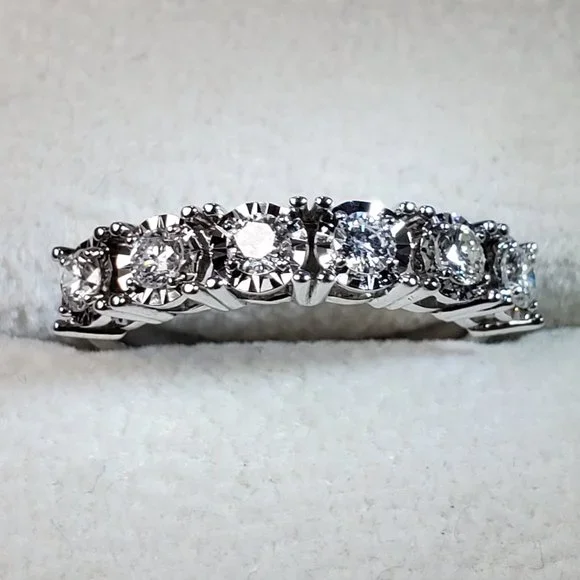 New beautiful diamond 14K white gold ring - Picture 3 of 15